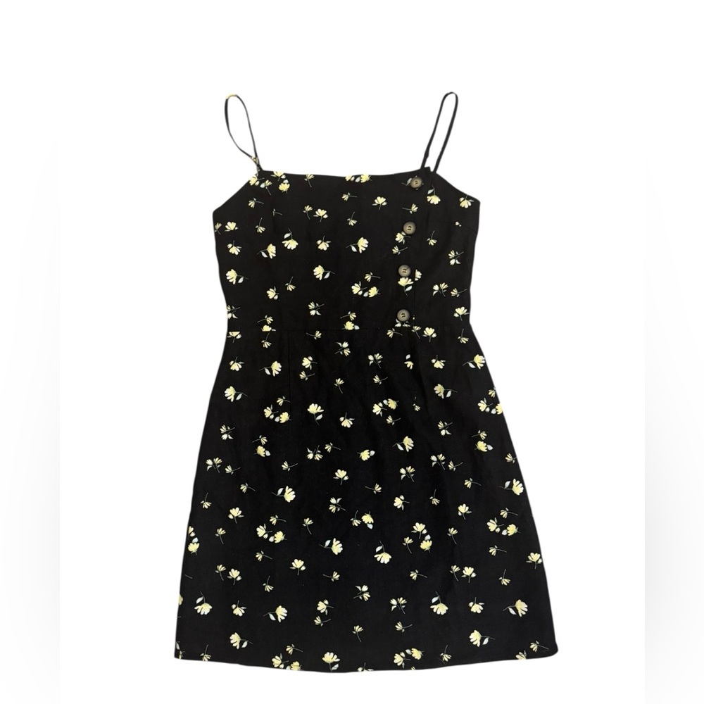 Sophie Rue Black Floral Spaghetti Strap Dress
